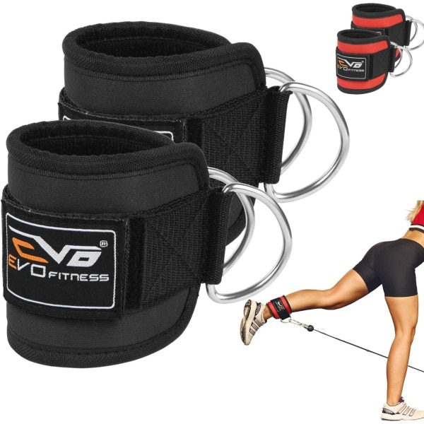 Verstelbare Enkelbanden voor Kabelmachines - Ideaal voor Biltraining en Krachttraining