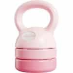 Verstelbare Kettlebell Gewichten 12 kg - Fitness voor Vrouwen - Training van het Hele Lichaam - Krachttraining Thuis of in Sportschool - Lichtroze verstelbare kettlebell