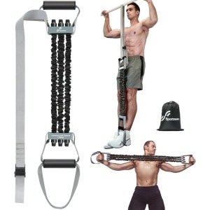 Verstelbare Weerstandsbanden voor Optrekken - Krachttraining en Fitness met Anti-Slip Slot en Opbergtas