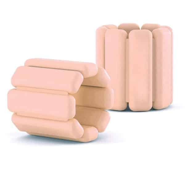 Verstelbare siliconen armband voor krachttraining - Vleesroze