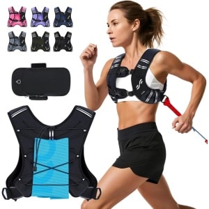 Verzwaard vest voor hardlooptraining en krachttraining - Gewicht van 5,4 kg, 9 kg of 11 kg