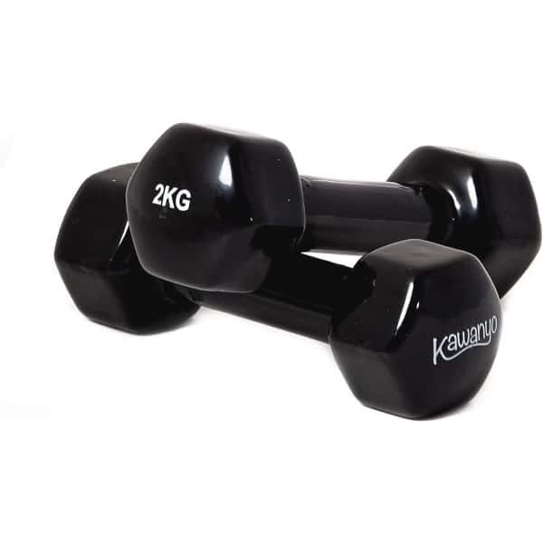 Vinyl Korte Halters Set van 2 x 2 kg voor Fitness en Krachttraining
