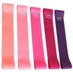 Weerstand Band - Yoga Band - Voor Pilates En Krachttraining - 5 Stuks - Thuis En Onderweg - Roze