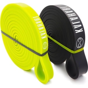 Weerstandsband Fitness SET plus Oefening Ebook in het Nederlands - Resistance Bands Pull Up assist Krachttraining Stretching Workout Calisthenics Crossfit