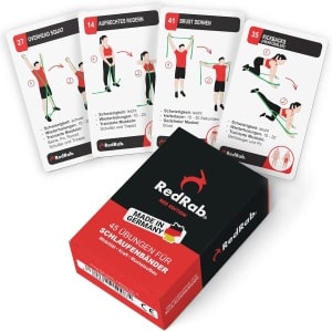 Weerstandsband van stof voor krachttraining - 245 cm lengte met 12 lussen - Fitness elastiek voor thuisgym en sporten