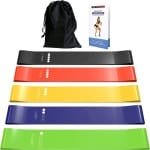 Weerstandsbanden - Set Van 5 stuks - Inclusief Opbergzak - Verschillende Weerstanden - 5 tot 50kg - Fitness Elastiek Set - Geschikt Voor Beginners En Gevorderden - Crossfit - Powerlifting - Home Workout - Krachttraining - Sport & Yoga