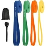 Weerstandsbanden set - 4 weerstandsbanden - Gymnastiekband met deuranker en draagtas - Krachttraining stretching pilates yoga - 4 verschillende niveaus