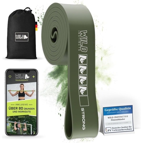 Weerstandsbanden voor Krachttraining en Pull-Ups - Fitnessbandenset met Tas en Trainingsapp