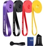 Weerstandsbandenset voor krachttraining en stretching met deuranker en opbergtas - meerdere weerstandsniveaus