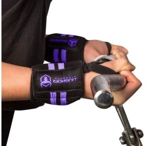 Wrist Wraps voor Vrouwen - 12" Professionele Grade met Duim Loops - Polsondersteuning Brace en Compressie voor Cross Training Gewichtheffen Powerlifting Krachttraining - Zwart/Paars wrist wraps