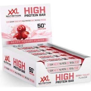 XXL Nutrition - High Protein Bar 2.0 - 25 Gram Eiwit - Eiwitrepen, Eiwitreep, Proteine Repen - Berry Yoghurt - 20 Pack