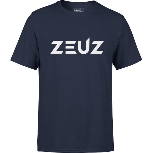 ZEUZ Sport T-Shirt Unisex - Sportkleding Man & Vrouw - Fitnesskleding Heren & Dames - Jongens & Dames Kleding voor Fitness, CrossFit & Gym - Maat M - Marineblauw