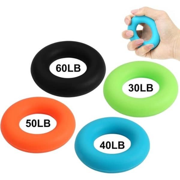 4 stuks handgreepversterkers en trainers - Onderarm Vingertrainer - Siliconen ringen voor handtraining - Grip Krachttrainer met siliconen ringen - Sport Klimmen Boulderen Fitness