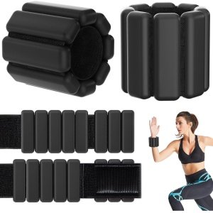 450 Gram Siliconen Pols- en Enkelgewichten - Weighted Band - 2 Stuks Gewichtsmanchetten voor Fitness en Krachttraining - Geschikt voor Thuis, Sportschool en Reizen