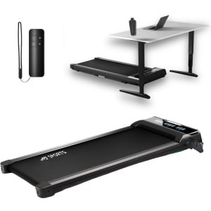 AJ-Sports Walking pad met helling - Loopband - 0-8 km/u - Extra Krachtige 1.0 PK Motor - Hartslagfunctie - Hardloopband - Wandelband - Treadmill -8 Programma's - 99% Voorgemonteerd - De perfecte Loopband voor onder het Bureau - Fitness - Hyrox