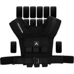 APEX MOTION Gewichtsvest 12KG - One Size Fits All - Metalen Gesp - Weight Vest Verstelbaar in Gewichten - Fitness, Calisthenics & Crossfit - Full Black