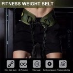 Allecto plus - Gewichthefriem en Pull-Up & Dip-riem met ketting - Geschikt voor mannen en vrouwen - Zwart/Groen - Fitness Bodybuilding Accessoires - Krachttraining voor Thuisgymnastiek
