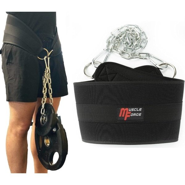 Belastingsgordel tot 240 kg voor Krachttraining - Gewichtsriem met Ketting voor Pull-ups en Dips