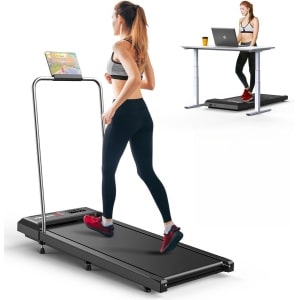 Compacte 2-in-1 Loopband voor Thuis met Hellingsfunctie en Handvaten