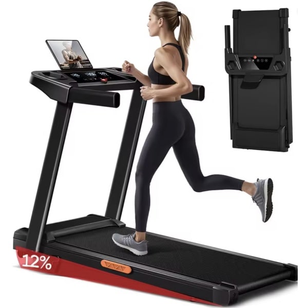 Deniva - Loopband Inklapbaar - 1-12km/u - Walking Pad 3 PK - 1-12 graden helling - Loopbanden - Fitness - Opvouwbaar - Voor Thuis