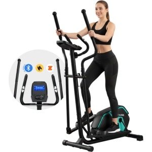 FITAGE Crosstrainer - Fitness Trainer met Bluetooth - Hometrainer met 24 trainingsprogramma's - Nauwkeurige Hartslagmeter - Crosstrainers