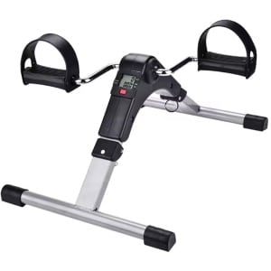 Fietstrainer - Opvouwbare Mini Hometrainer met LCD Scherm, Verstelbare Weerstand & Antislip Pedalen - Stoelfiets voor Armen en Benen