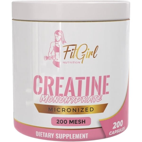 FitGirl Nutrition Creatine Monohydraat | 200 capsules | 70 servings totaal | Micronized 200mesh | Nutriworld