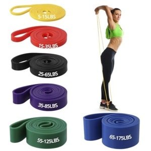 Fitnessbanden Set - 6 Stuks Weerstandsbanden voor Krachttraining en Yoga