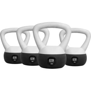 Gym Masters Zachte Kettlebell Set - 4, 6, 8 & 10 kg - Fitness Gewicht voor Thuis & Sportschool - Krachttraining & Cardio - Anti-Beschadiging