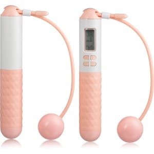 Gymtek® Springtouw met LCD-teller - Draadloos met Optionele Kabel - Springtouw, Speed Rope, Springtouw met Calorieenteller - Fitness, Training, Crossfit