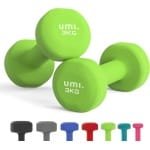 Halters voor dames, korte halters, set van 2, kleine halters, zeshoekige halters kunnen worden gebruikt voor push-uptraining, neopreen coating, krachttraining, workout, fitnesstraining