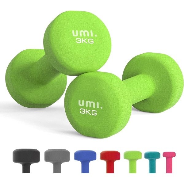 Halters voor dames, korte halters, set van 2, kleine halters, zeshoekige halters kunnen worden gebruikt voor push-uptraining, neopreen coating, krachttraining, workout, fitnesstraining