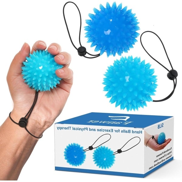 Handtherapie - Grip Trainer Ball 2 stuks - Zachte Tbal en Egelbel - Kleibal voor Handtherapie en vingertrainer - anti stress ball en massage ball voor krachttraining - handen en vingers