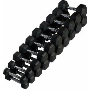 Hexa Dumbbell Voordeelset 1KG t/m 10KG - Complete Set van 10 Paar Dumbbells - Zeshoekige Dumbells van Hoge Kwaliteit - Gewichten voor CrossFit en Krachttraining - Hexagon Dumbbells
