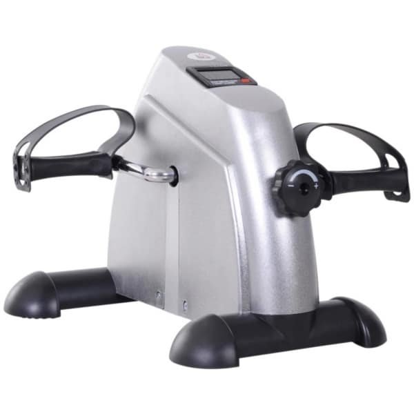 Hometrainer - Opvouwbaar - Mini Fietsapparaat - Fitness - Fietstrainer met LCD-display - metaal - Zilver