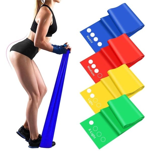 Ibenzoa® Fitnessbandenset met Vier Niveaus voor Krachttraining en Yoga