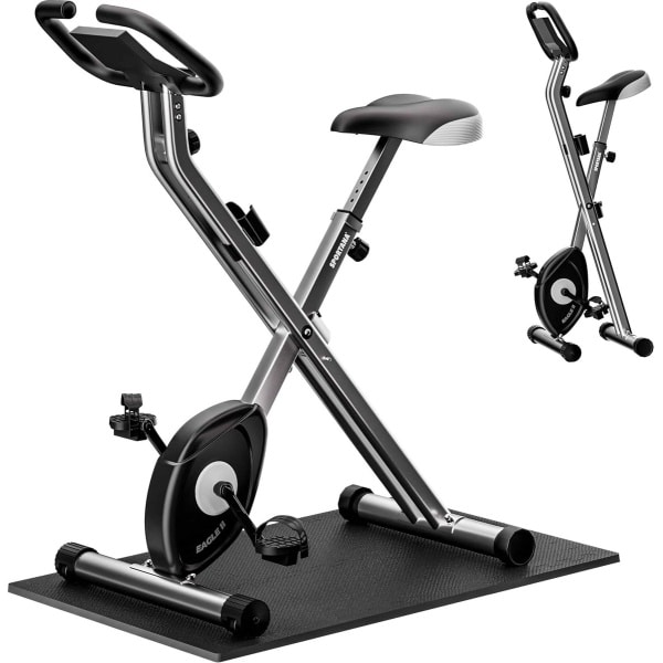 Inklapbare Hometrainer met 10 Weerstandslevels en LCD Display - Fitnessbike met 2 Fitnessbanden