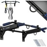 KESSER® Pull up bar Station voor Thuis Sporten - Optrekstang muur inclusief Power Ropes - Fitness Krachttraining Wandmontage - Blauw