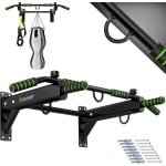 KESSER® Pull up bar Station voor Thuis Sporten - Optrekstang muur inclusief Power Ropes - Fitness Krachttraining Wandmontage - Groen