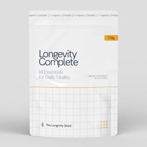 Longevity Complete™ NAD+ booster 14-in-1 Supplement met NR (Nicotinamide Riboside), Lion's Mane en Hyaluronzuur, Creatine en nog 10 andere hoogwaardige ingredienten met Premium NL Kwaliteit