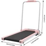 Loopband Inklapbaar - Hometrainer Elektrisch - Walking Pad Fitness - Roze en Zwart