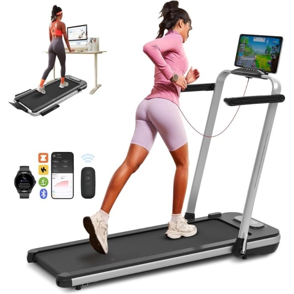 Loopbanden Voor Thuis - Loopband Inklapbaar - Opvouwbare Loopband Voor Thuis - Walking Pad Treadmill - Inklapbare Wandelband - Opvouwbaar En Stil - Vering En Demping - Fitness - Dunne En Lichteloopband Voor Thuis - Geen Montage Vereist