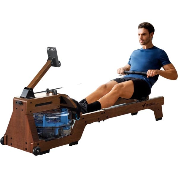 MERACH R14 Water Resistance Roeitrainer - Water roeitrainer - Roeimachine - Roeitrainers voor Thuis - Oak - Met App en Bluetooth
