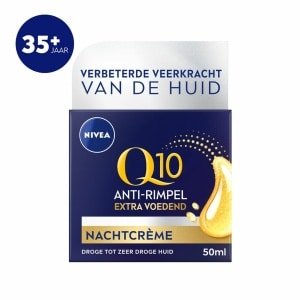 NIVEA - Nachtcrème - Q10 Extra Voedend - Voor droge huid - Anti-Rimpel - Met Creatine - 50 ml - 1 stuk