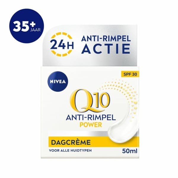 NIVEA - Q10 POWER Dagcrème - Anti-Rimpel Crème - SPF 30 - Voor alle huidtypen - Met Q10 & Creatine - Collageenversterker - 50 ml - 1 stuk
