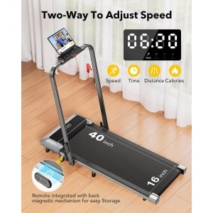 NaevaMi Loopband Inklapbaar - Loopband Met Hellingfunctie - Loopbanden Voor Thuis - Wandelband - Fitness - Loopband Inklapbaar Electrisch - 12km/u - 7% Helling - 40 cm Extra Brede Riem