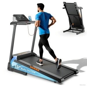 Novendo Goods - Loopband voor thuis - Inklapbaar - 3 Verschillende helling standen - Met armleuning - 1 t/m 13,5 KM/U - Tot 130KG