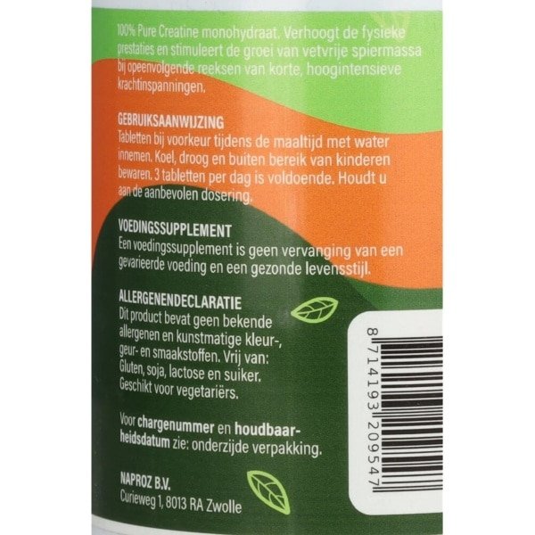 Nutriforce Creatine 1000 mg - 100 stuks