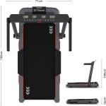 Oyeet Hardloopband - Loopband voor thuis - Inklapbaar - Treadmill - Hardloopsnelheid 14 km/u - Max. 130kg - Bluetooth - LED -