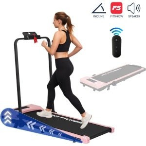 PH Fitness Jogger Pro Loopband - Incline & Handmatige Helling - Opvouwbaar / Inklapbaar - CR-A1F-3 - Pink / Roze - Bluetooth Speaker - Fitshow App - Walking Pad - Loopband voor Thuis - Loopband Fitness